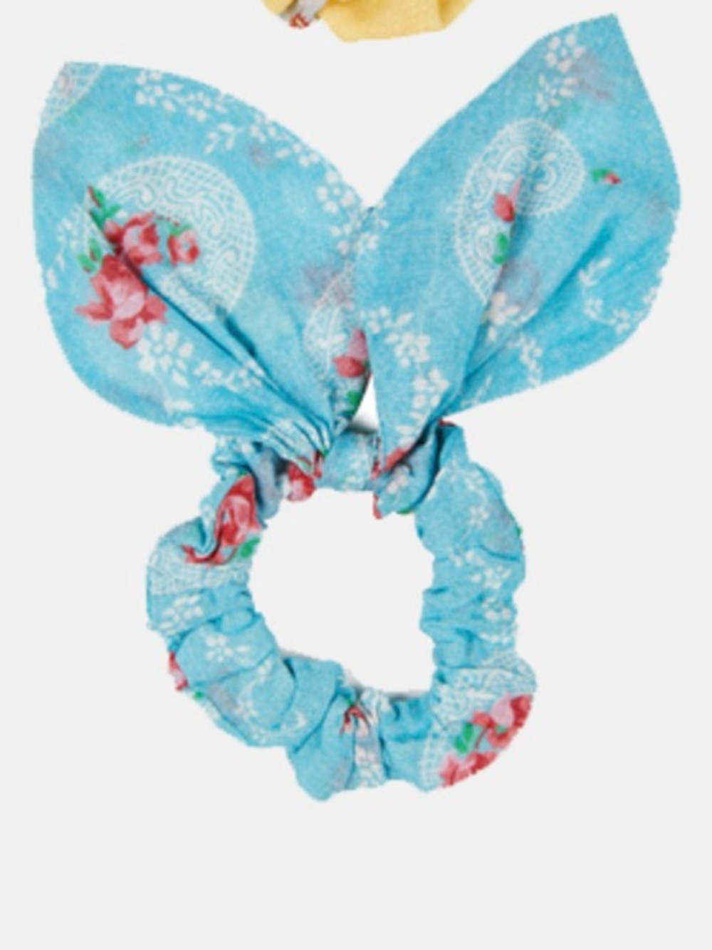 LoveShackFancy Blue Floral Bunny-Ear Scrunchie